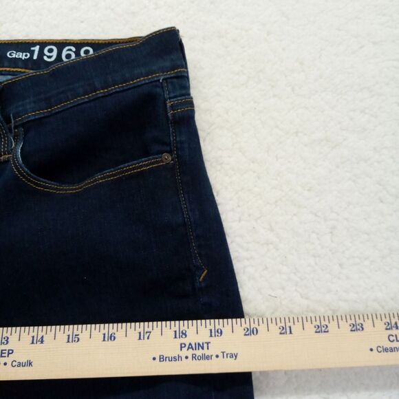 Gap‎ 1969 Jeans Womens 33R Legging Jean Stretch Denim Cotton Blend Blue Dark - Picture 6 of 13